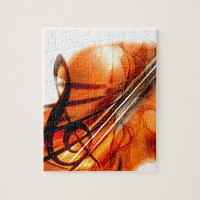 Stringed musik instrumenterar fiolödedans pussel (Vertikal)
