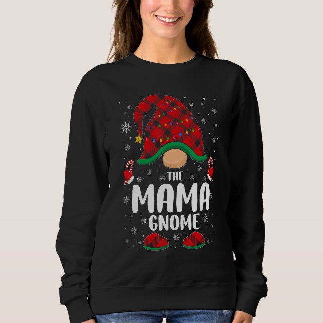 Strings of Lights Wraped Mama Gnomes   T Shirt (Framsida)