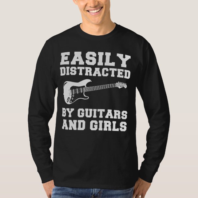 Strings & Serdistrikt: Distraherat av Guitars och  T Shirt (Framsida)