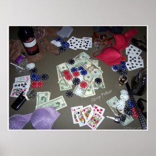 Strip Poker i Färg Poster
