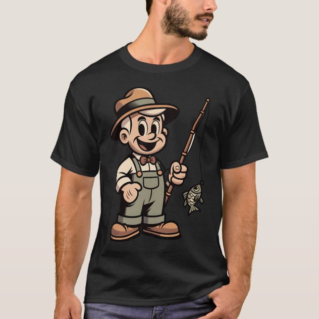 Stripbassfiske  t shirt (Framsida)