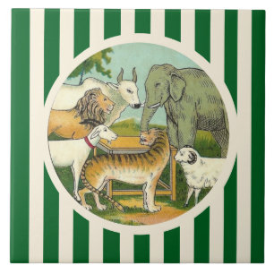 Stripe Animal Menagerie Kakelplatta