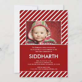 Stripe Annaprashan (första Riset) i Red Investigat Inbjudningar