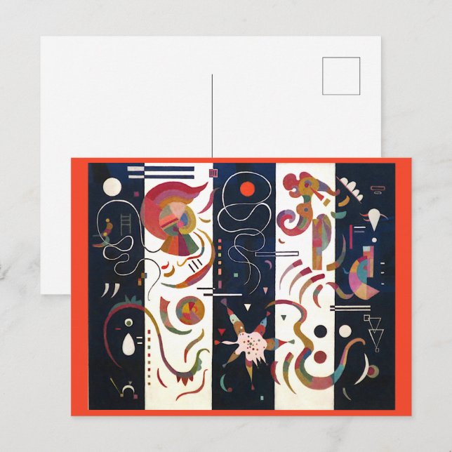 Stripe av Wassily Kandinsky Vykort (Fram/baksida)