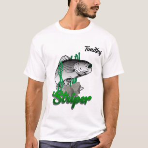 Stripe Bass den färska Vatten Kung vid Fighters T Shirt