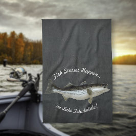 Stripe Bass Fishing ・ Anpassningsbar Kökshandduk