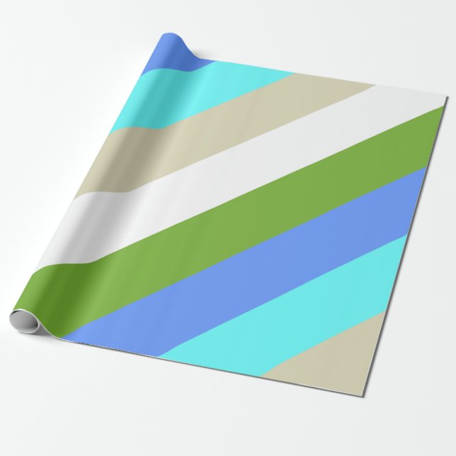 Stripe Beach Färg av Sint Maarten Presentpapper (Utrullad)