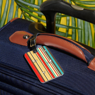 Stripe Bee Mönster Vintagens resagaggage-tagg Bagagebricka