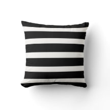 Stripe Black and White Dekorativ kudde