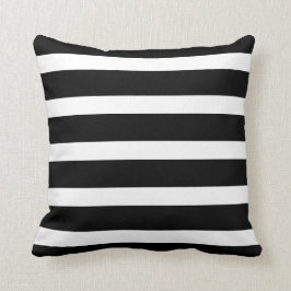 Stripe Black and White Dekorativ kudde