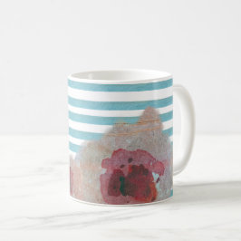 Stripe Boho Chic Blommönster | Kaffe Mugg
