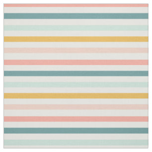 Stripe Boho Rainbow Pastels Fabric Tyg