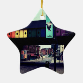 Stripe-bro Julgransprydnad Keramik