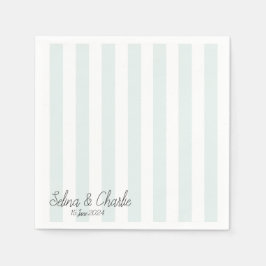 Stripe Bröllop Cocktail Napkin Pappersservett