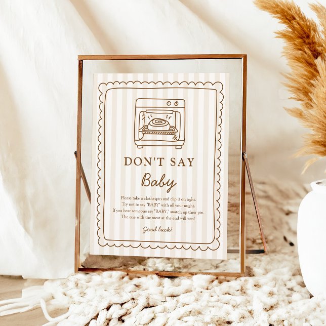 Stripe Bun in the Oven Don’t Say Baby Game Poster (Skapare uppladdad)