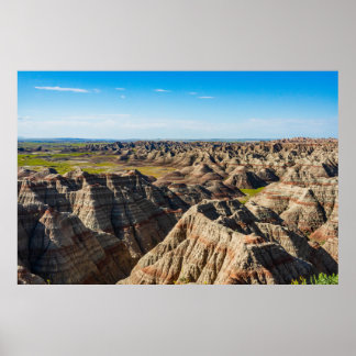 Stripe Buttes and Vast Vallleys Poster