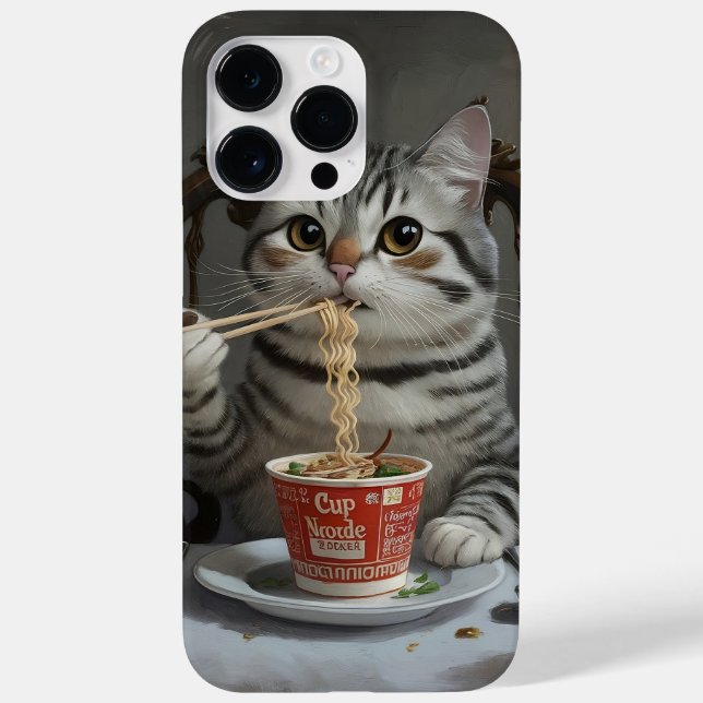 Stripe Cat Enjoying Kopp Noodles (Baksida)