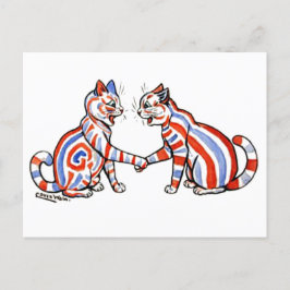 Stripe Cats, Louis Wain Vykort