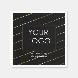 Stripe Company Corporate Logotyp Black Pappersservett