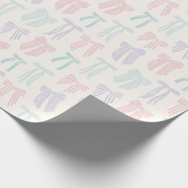 Stripe Coquette Bows mynta rosa lilac Presentpapper