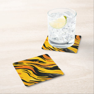 Stripe-design Underlägg Papper Kvadrat