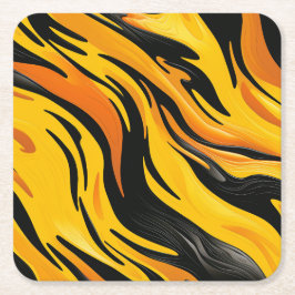 Stripe-design Underlägg Papper Kvadrat