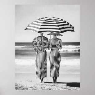 Stripe Elegance by Sea Poster