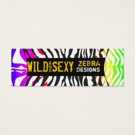 Stripe Equids Zebrors Mönster Salon Makeup Artist Litet Visitkort