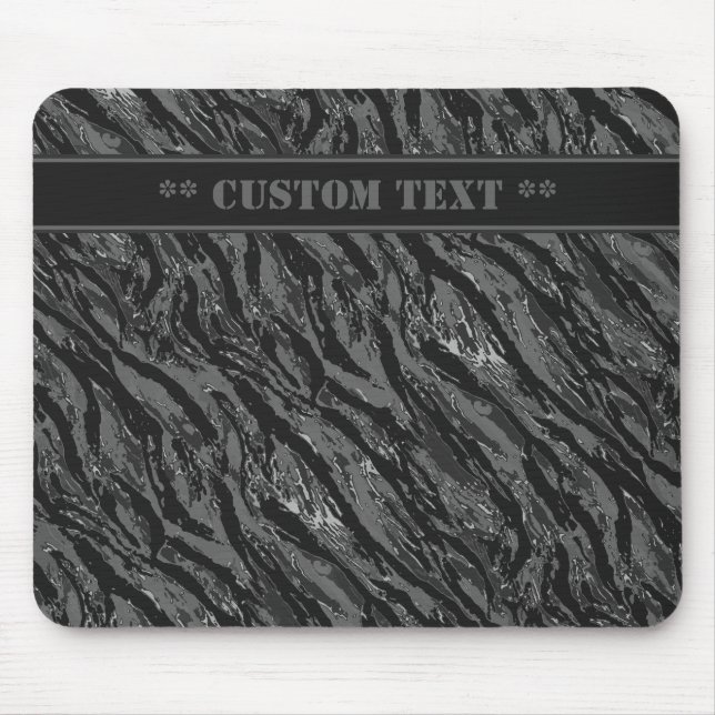 Stripe Grått Camo Mousepad w/ Anpassningsbar Lette Musmatta (Framsidan)