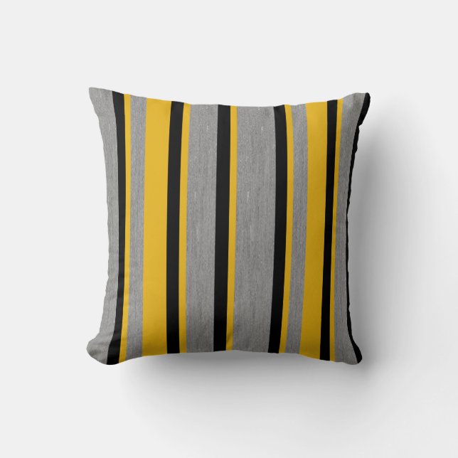 Stripe Grått Tweed Dekorativ kudde (Framsida)