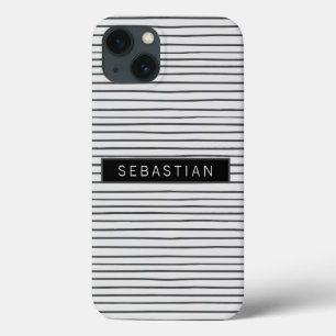 Stripe Grått White Mönster Personlig
