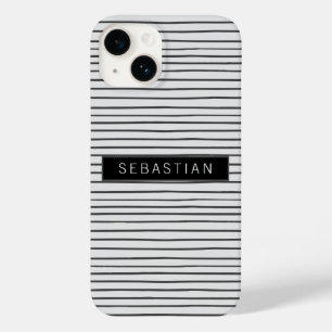 Stripe Grått White Mönster Personlig