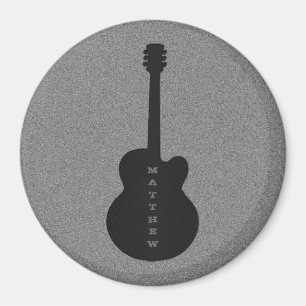 Stripe Guitar Magnet, svart Magnet