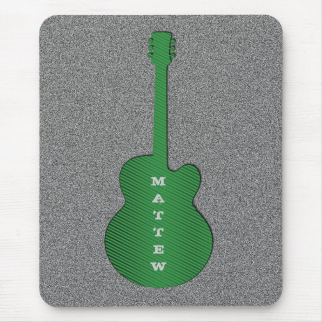 Stripe Guitar Mousepad, Grönt Musmatta (Framsidan)