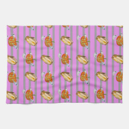 Stripe Halloween Kökshandduk