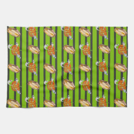 Stripe Halloween Kökshandduk