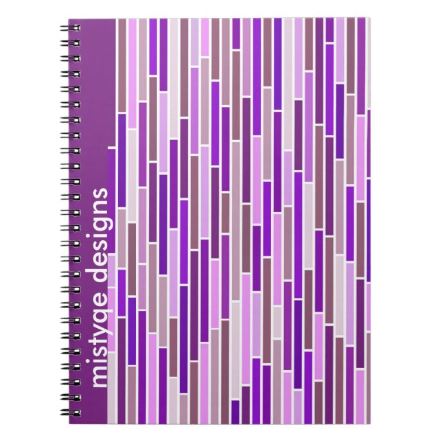 Stripe i Lila bärbar dator Anteckningsbok (Framsidan)