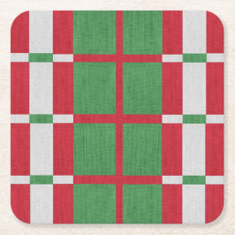 Stripe-jul Underlägg Papper Kvadrat