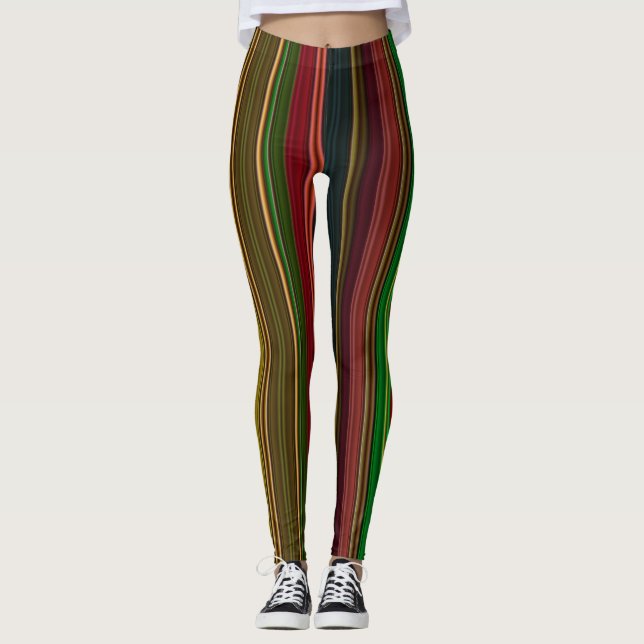 Stripe Kvinnors beningar Leggings (Framsida)