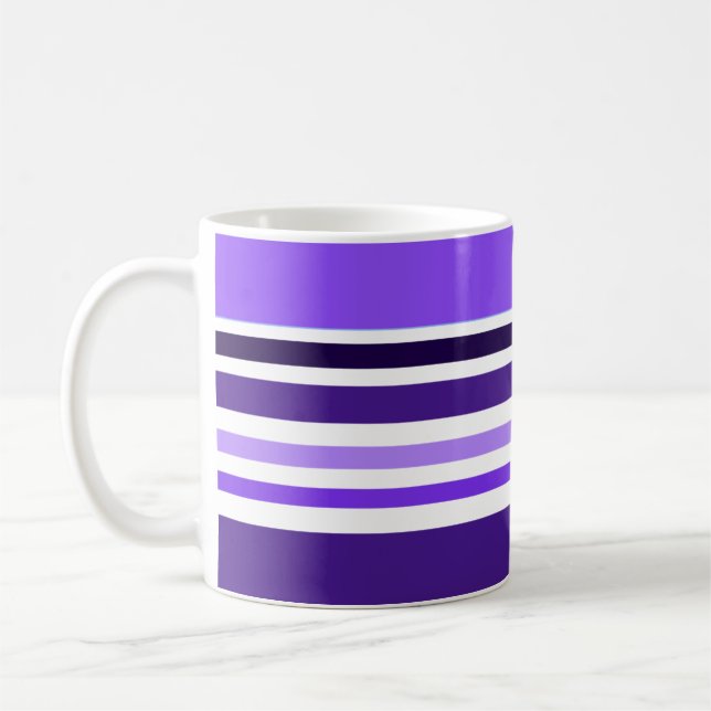 Stripe-Lila Kaffemugg (Vänster)