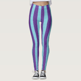 Stripe-lila Leggings