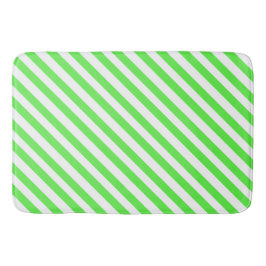 Stripe LIme Green and White Badrumsmatta