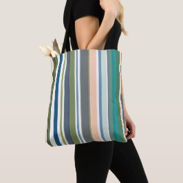 Stripe Livsmedel Shopping Tote Bag Tygkasse