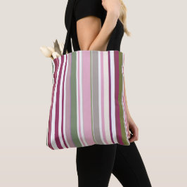 Stripe Livsmedel Shopping Tote Bag Tygkasse