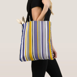 Stripe Livsmedel Shopping Tote Bag Tygkasse