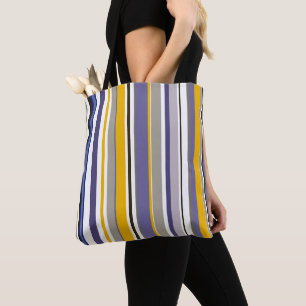 Stripe Livsmedel Shopping Tote Bag Tygkasse