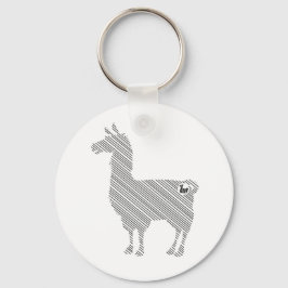 Stripe Llama Keychain Nyckelring