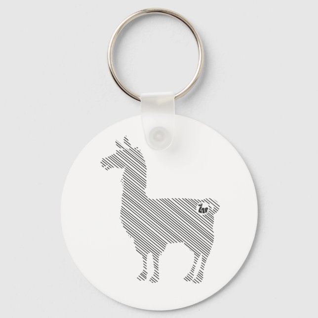 Stripe Llama Keychain Nyckelring (Framsida)