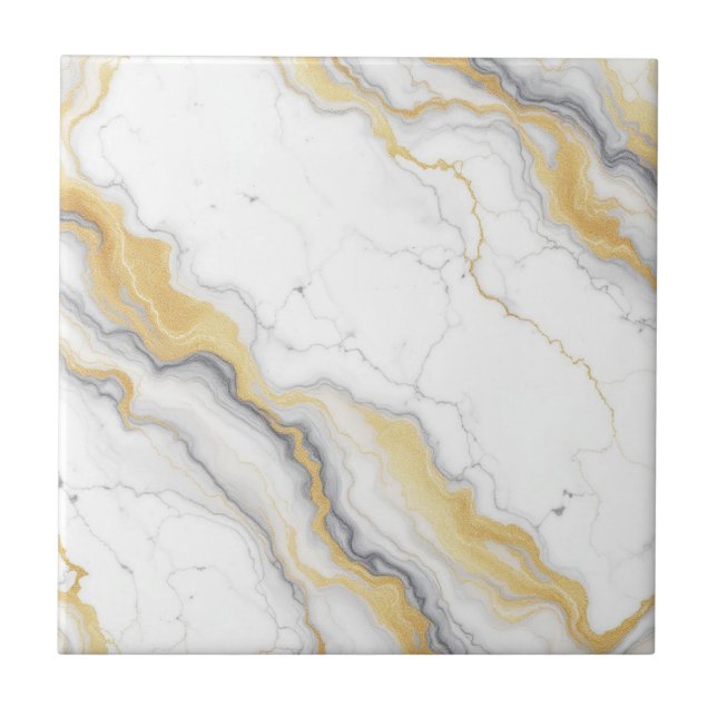 Stripe Luxe Marble Ceramic Tile Kakelplatta (Framsidan)