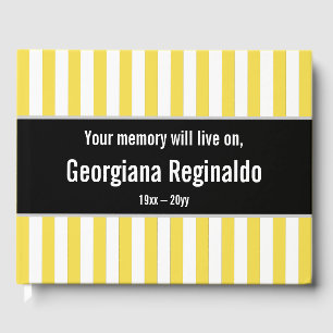 Stripe Memorial Guestbook Gästböcker